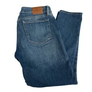 Lucky Brand Mid-Rise Ankle Skinny Jeans Stretch Blue Faded-Wash Denim Women 28